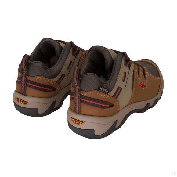 KEEN Timberwolf & Coral Steens Waterproof Leather Hiking Shoe Womens Size 8.5 - Picture 2 of 5
